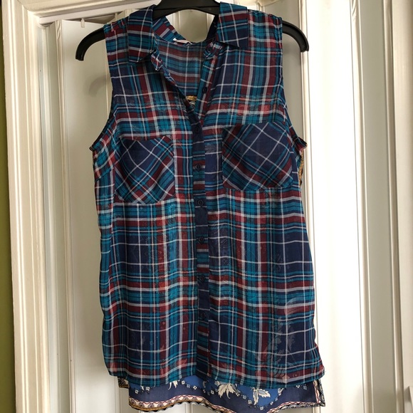 Xhilaration Sleeveless Printed Top - Picture 3 of 5